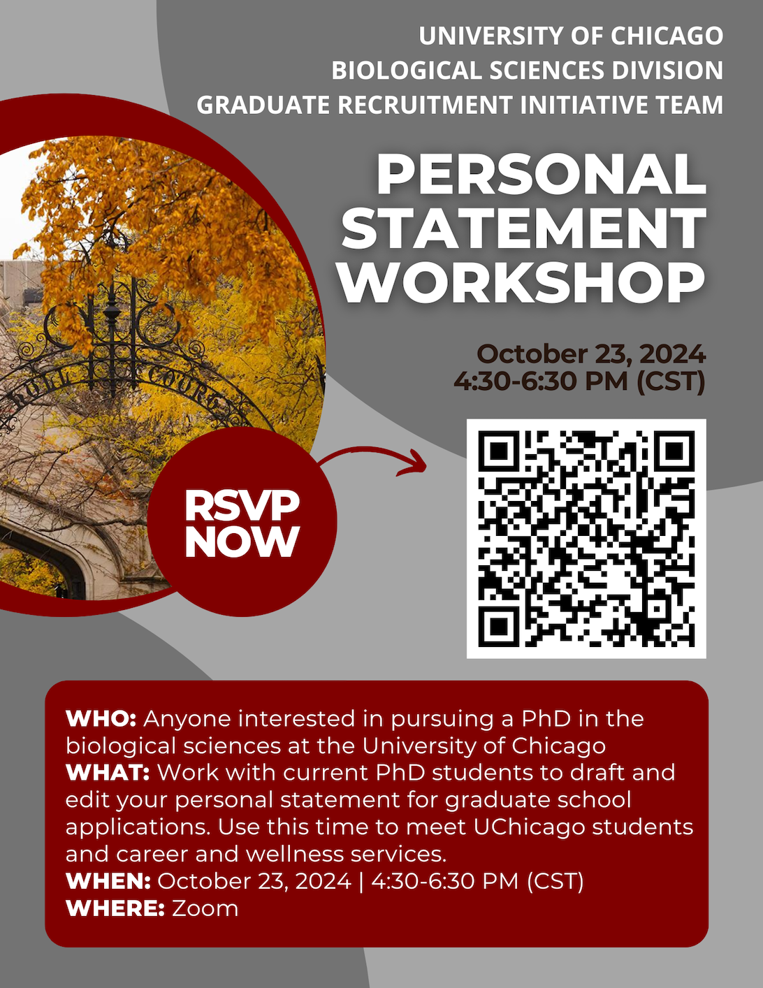 October 23 - Graduate Recruitment Team Virtual Personal Statement 